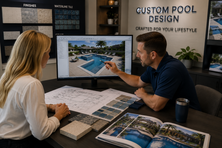 Swimming pool project by Curtis Pools
