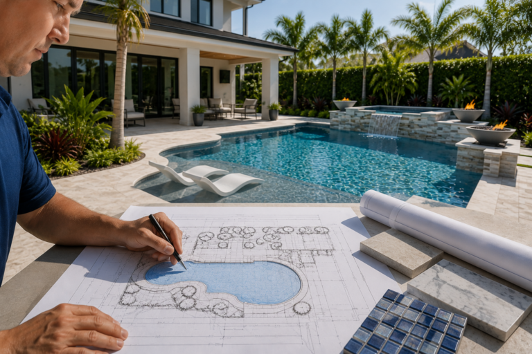 Swimming pool project by Curtis Pools