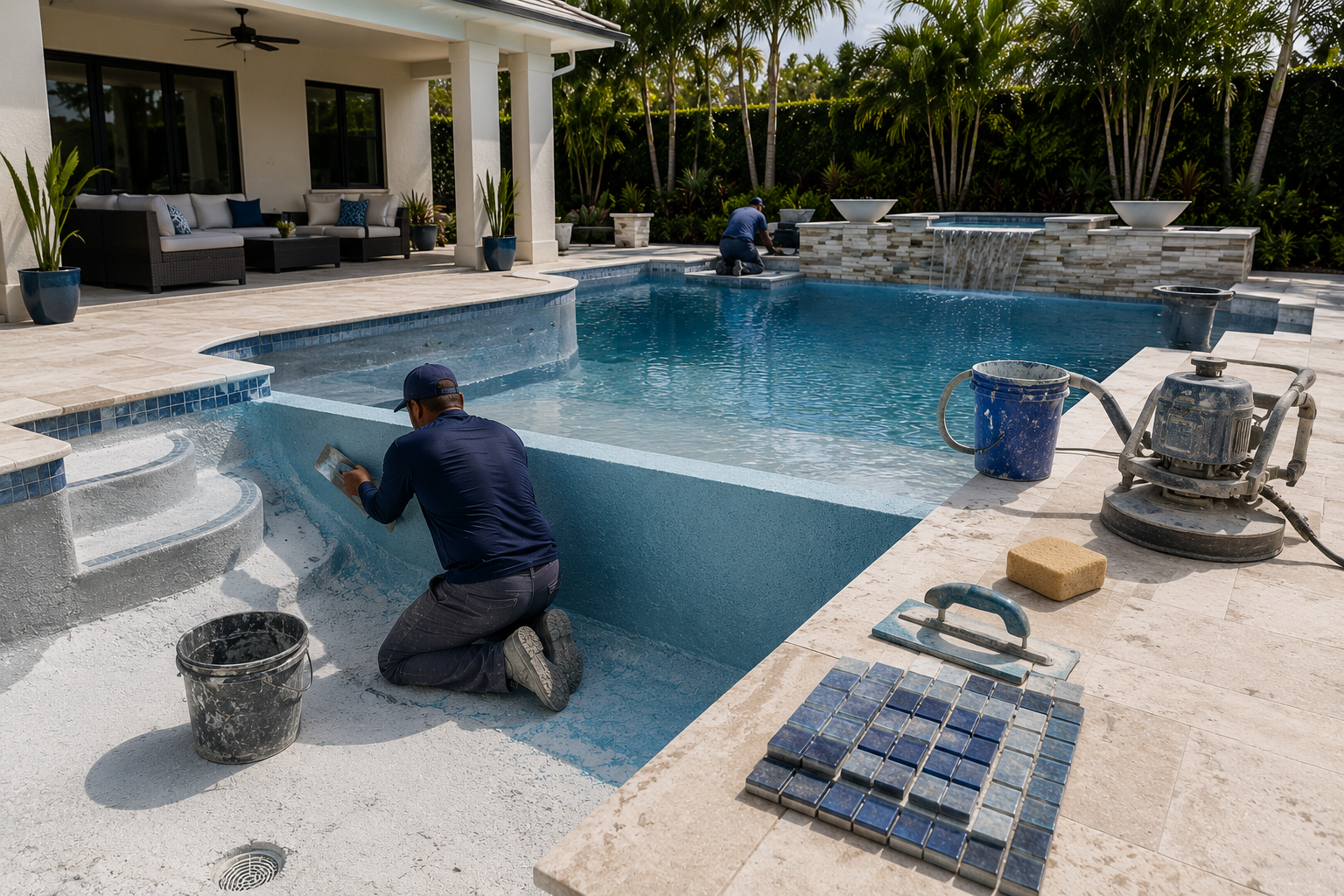 Swimming pool project by Curtis Pools