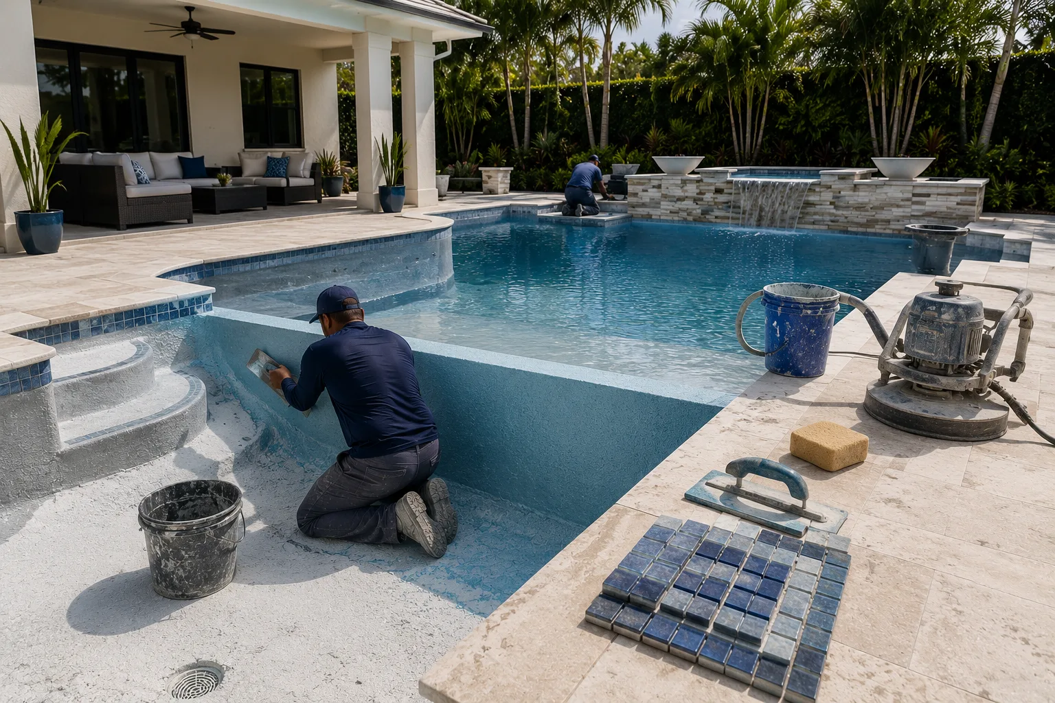 Swimming pool project by Curtis Pools