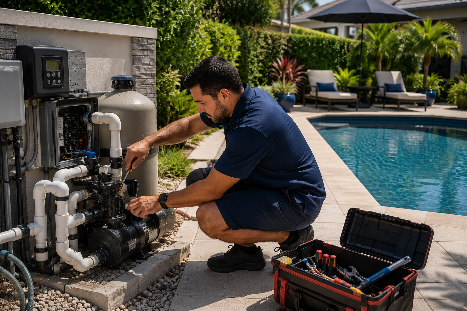 Swimming pool project by Curtis Pools
