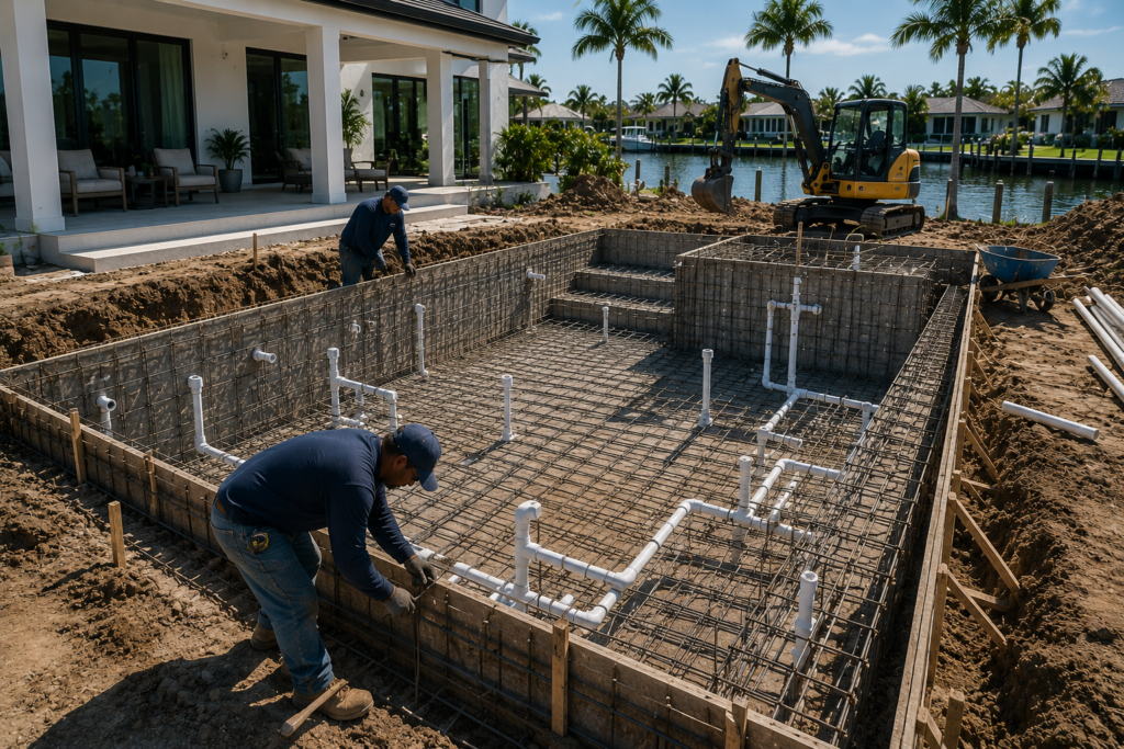 Swimming pool project by Curtis Pools