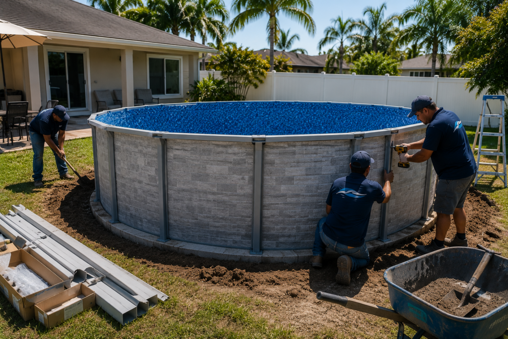 Swimming pool project by Curtis Pools
