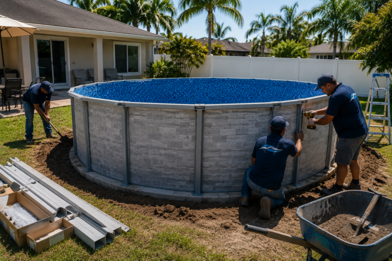 Swimming pool project by Curtis Pools