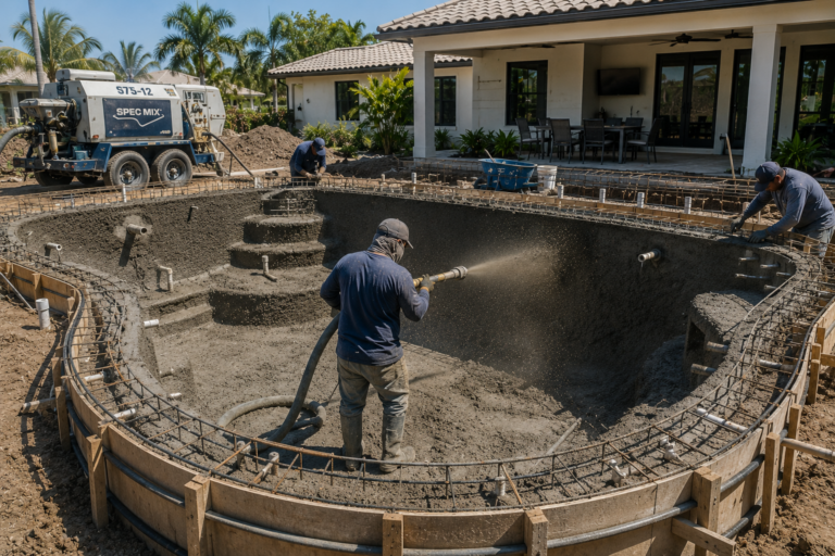 Swimming pool project by Curtis Pools