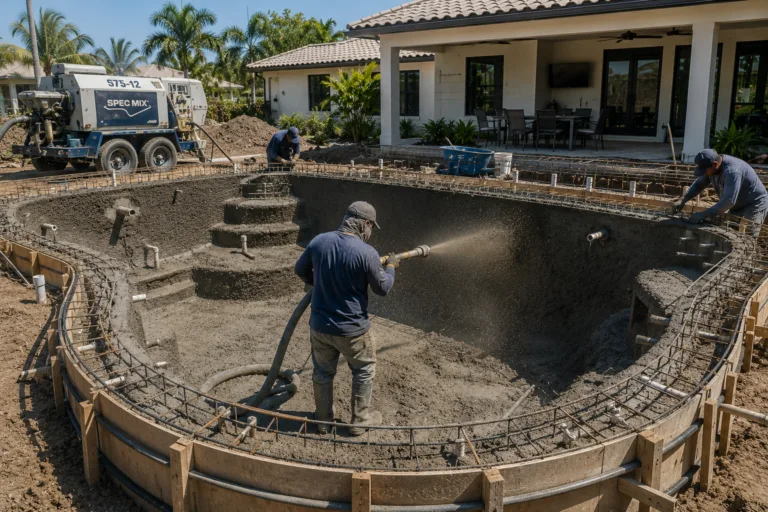 Swimming pool project by Curtis Pools