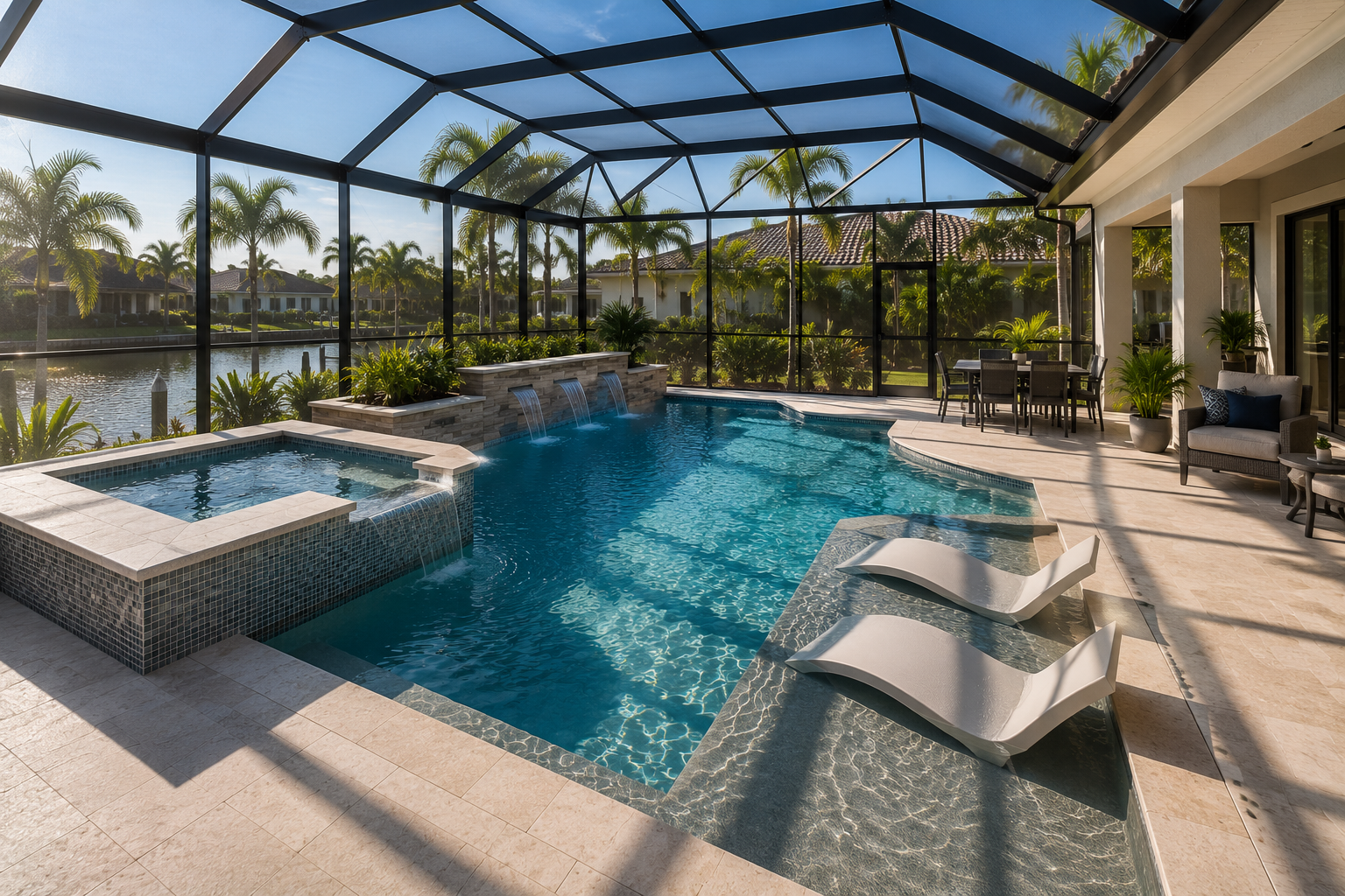 Swimming pool project by Curtis Pools