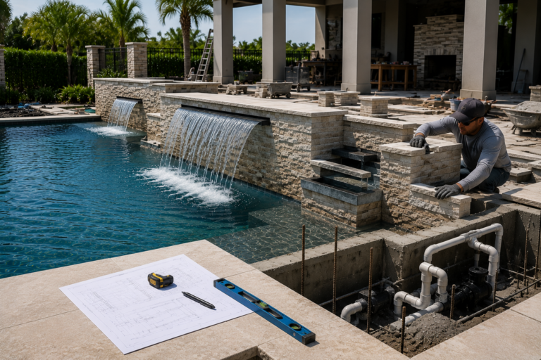 Swimming pool project by Curtis Pools