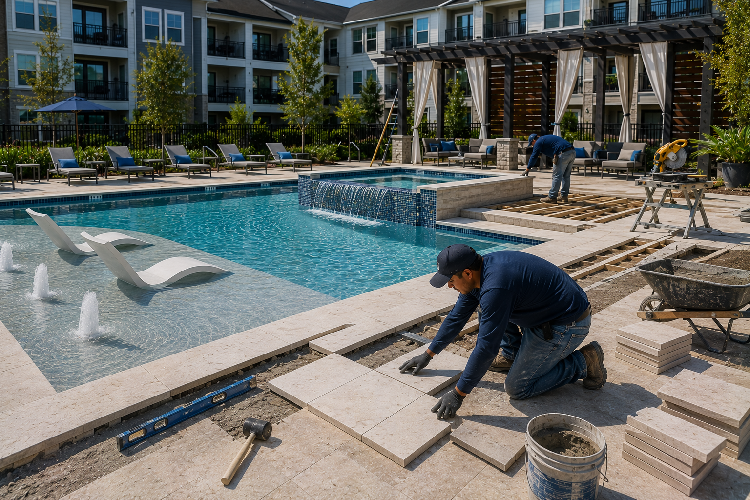 Swimming pool project by Curtis Pools
