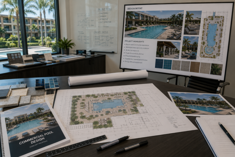 Swimming pool project by Curtis Pools