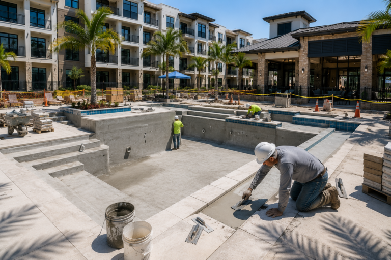 Swimming pool project by Curtis Pools