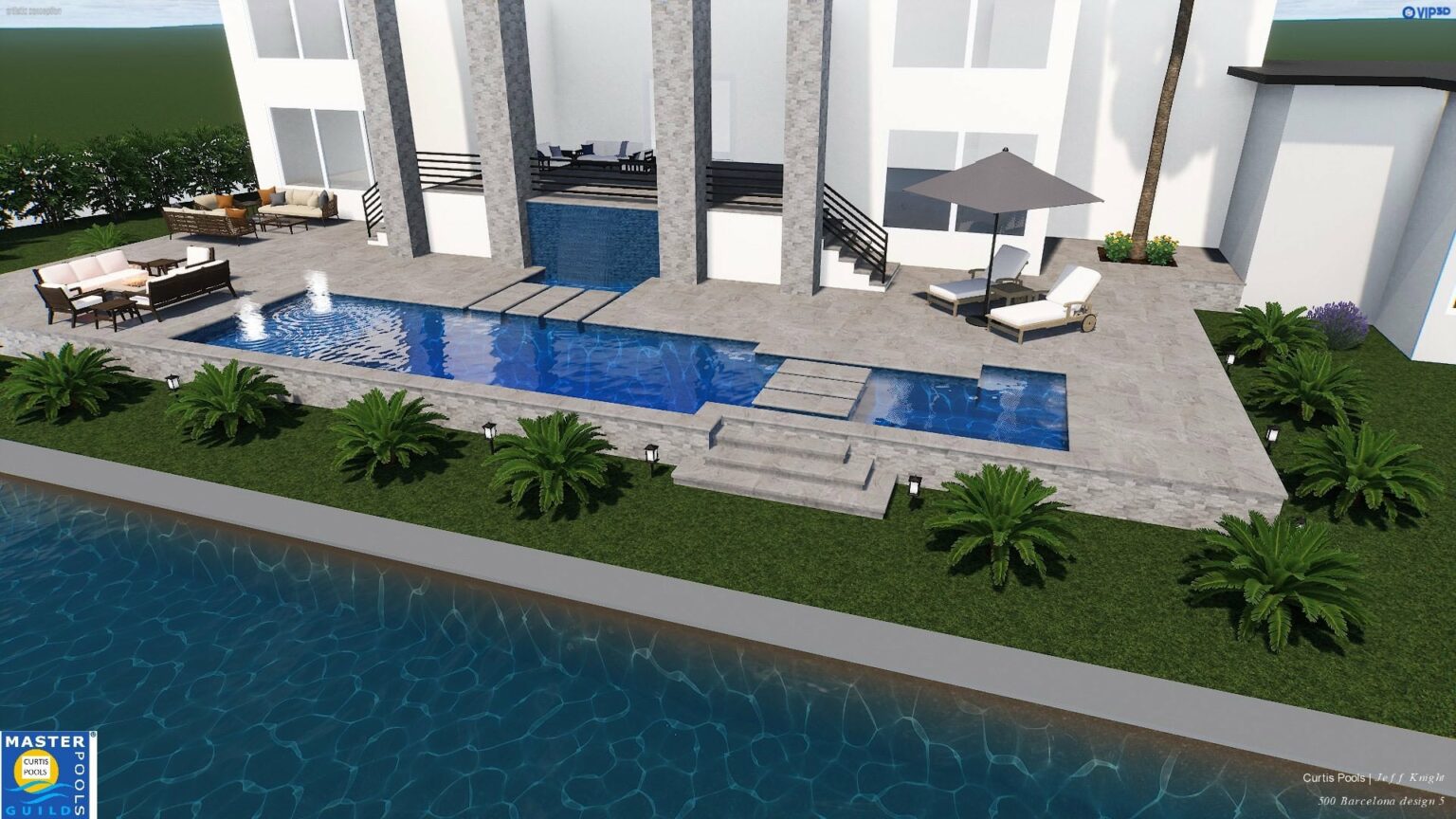 Swimming pool project by Curtis Pools