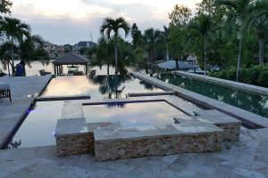 Salt water swimming pool and lap pool next to it in Indian Rocks Beach